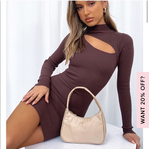 long brown floral dress Brown Floral Long Sleeve Midi Dress 2X-Large
